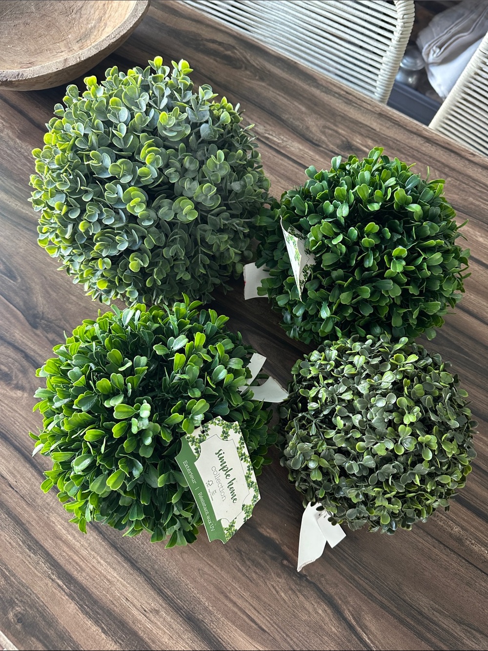 Martha Stewart Faux Boxwood Topiary Balls in Green